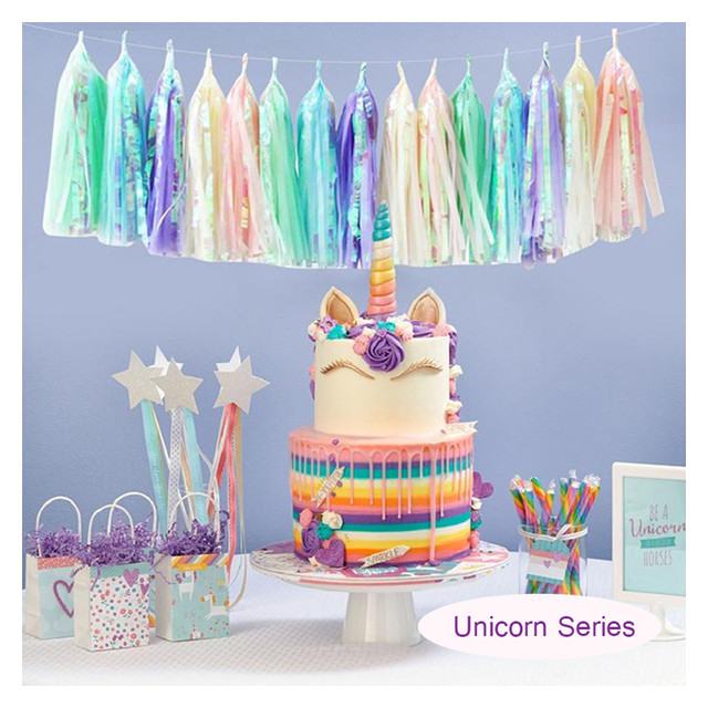 Unicorn Iridescent Party Decorations  Rainbow Unicorn Party Decorations -  Party - Aliexpress